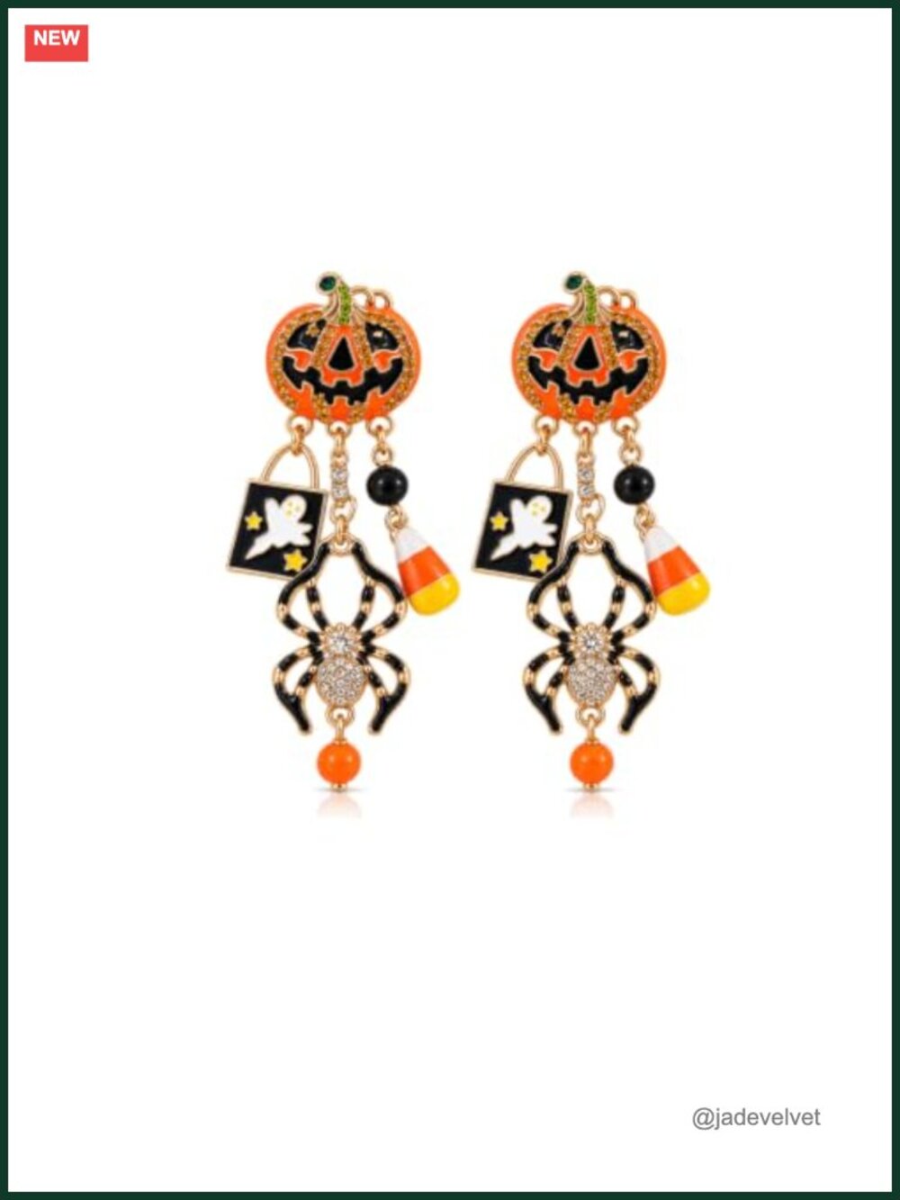 Halloween Earrings for Women, Pumpkin Ghost Spider Candy Corn Dangle Earrings,